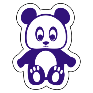 Hugging Panda Sticker (Purple)